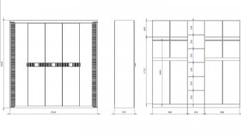 Шкаф 2300 мм 5 дверный Сиде (СБК) в Нижних Сергах - nizhnie-sergi.mebel-e96.ru