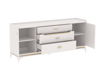 Комод широкий Сиде Белый (СБК) в Нижних Сергах - nizhnie-sergi.mebel-e96.ru