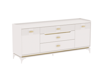 Комод широкий Сиде Белый (СБК) в Нижних Сергах - nizhnie-sergi.mebel-e96.ru