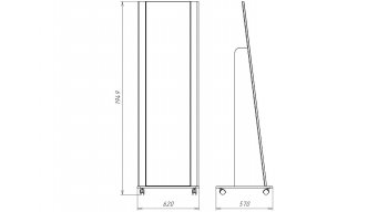 Зеркало напольное Сиде Белый (СБК) в Нижних Сергах - nizhnie-sergi.mebel-e96.ru