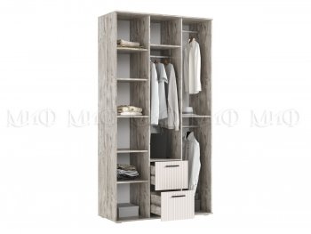 Шкаф 1200 мм Сильвия, дуб юкон/белый (Миф) в Нижних Сергах - nizhnie-sergi.mebel-e96.ru