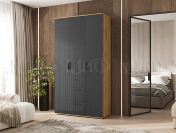 Шкаф 1200 мм Сильвия, крафт/графит (Миф) в Нижних Сергах - nizhnie-sergi.mebel-e96.ru