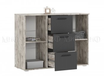 Комод Сильвия, дуб юкон/графит (Миф) в Нижних Сергах - nizhnie-sergi.mebel-e96.ru