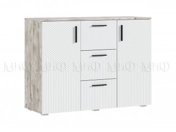 Комод Сильвия, дуб юкон/белый (Миф) в Нижних Сергах - nizhnie-sergi.mebel-e96.ru