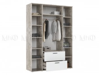 Шкаф 1600 мм Сильвия, дуб юкон/белый (Миф) в Нижних Сергах - nizhnie-sergi.mebel-e96.ru