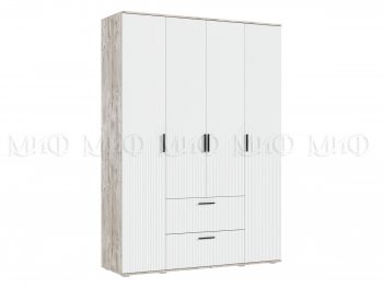 Шкаф 1600 мм Сильвия, дуб юкон/белый (Миф) в Нижних Сергах - nizhnie-sergi.mebel-e96.ru