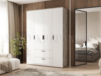 Шкаф 1600 мм Сильвия, дуб юкон/белый (Миф) в Нижних Сергах - nizhnie-sergi.mebel-e96.ru