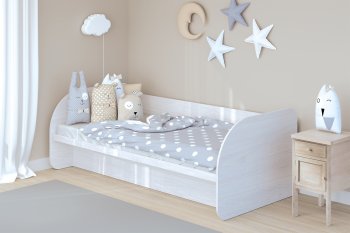 Кровать с подъемным механизмом Сказка, ясень (Зарон) в Нижних Сергах - nizhnie-sergi.mebel-e96.ru