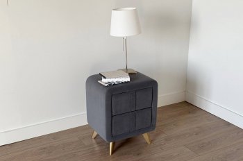 Тумба прикроватная Софи 2 графит (Мебельсон) в Нижних Сергах - nizhnie-sergi.mebel-e96.ru