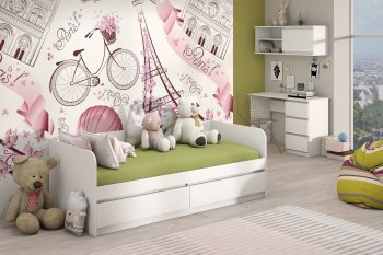 Кровать Соната 900 белый (Зарон) в Нижних Сергах - nizhnie-sergi.mebel-e96.ru