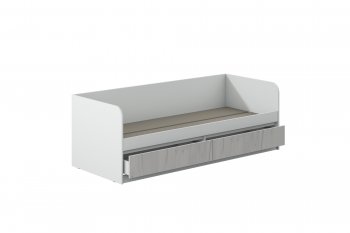 Кровать Соната 900 белый/крафт белый (Зарон) в Нижних Сергах - nizhnie-sergi.mebel-e96.ru
