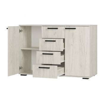 Комод Стандарт №2 NEW крафт белый  (БТС) в Нижних Сергах - nizhnie-sergi.mebel-e96.ru