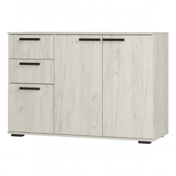 Комод Стандарт 3 NEW крафт белый (БТС) в Нижних Сергах - nizhnie-sergi.mebel-e96.ru