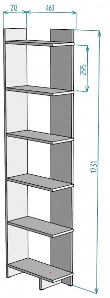 Стеллаж S4 (Белый) в Нижних Сергах - nizhnie-sergi.mebel-e96.ru