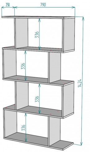 Стеллаж S52 (Белый) в Нижних Сергах - nizhnie-sergi.mebel-e96.ru