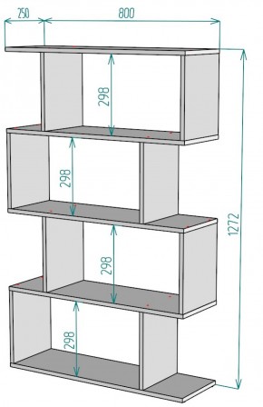 Стеллаж S54 (Белый) в Нижних Сергах - nizhnie-sergi.mebel-e96.ru