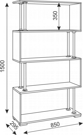 Стеллаж Зигзаг-2 (Риннер) в Нижних Сергах - nizhnie-sergi.mebel-e96.ru