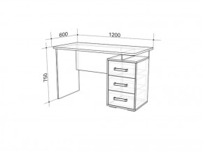 Стол компьютерный Лайт-2 (1200) в Нижних Сергах - nizhnie-sergi.mebel-e96.ru