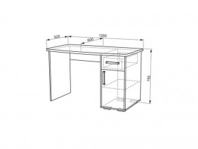 Стол компьютерный с надстройкой Лайт-1 (1200) в Нижних Сергах - nizhnie-sergi.mebel-e96.ru