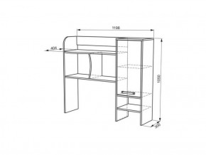 Стол компьютерный с надстройкой Лайт-1 (1200) в Нижних Сергах - nizhnie-sergi.mebel-e96.ru