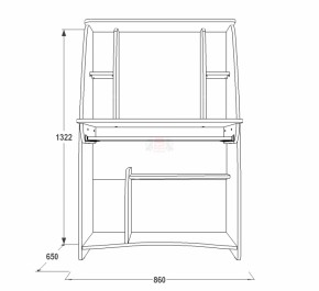 Стол компьютерный СК 3 в Нижних Сергах - nizhnie-sergi.mebel-e96.ru