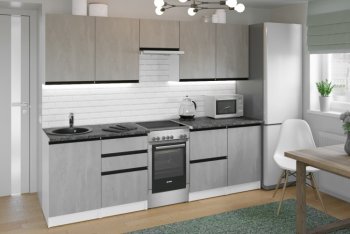 Кухонный гарнитур Сюита мега 2500 мм (Герда) в Нижних Сергах - nizhnie-sergi.mebel-e96.ru