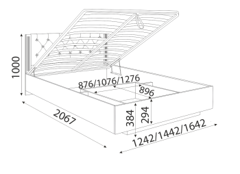 Кровать с ПМ Тиффани парящая (Риннер) в Нижних Сергах - nizhnie-sergi.mebel-e96.ru