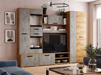 Стенка Трамп со шкафом (БТС) в Нижних Сергах - nizhnie-sergi.mebel-e96.ru