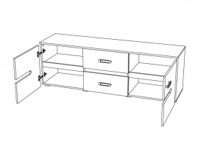 Тумба под ТВ Ким (Белый глянец/Венге) в Нижних Сергах - nizhnie-sergi.mebel-e96.ru