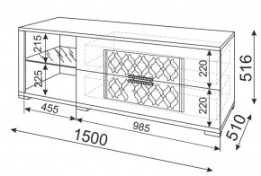 Тумба под ТВ Тиффани М03 (Риннер) в Нижних Сергах - nizhnie-sergi.mebel-e96.ru