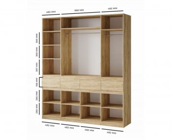 Шкаф 2000 мм Турин ЛДСП крафт серый/кашемир (ВВР) в Нижних Сергах - nizhnie-sergi.mebel-e96.ru