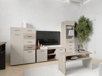 Комод Турин ЛДСП крафт серый/кашемир (ВВР) в Нижних Сергах - nizhnie-sergi.mebel-e96.ru