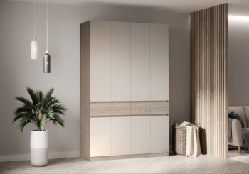 Шкаф 2000 мм Турин ЛДСП крафт серый/кашемир (ВВР) в Нижних Сергах - nizhnie-sergi.mebel-e96.ru