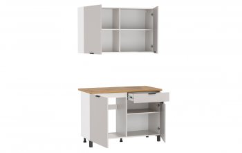 Кухонный гарнитур 1200 мм Венера кашемир ЛДСП (Олмеко) в Нижних Сергах - nizhnie-sergi.mebel-e96.ru