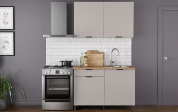 Кухонный гарнитур 1200 мм Венера кашемир ЛДСП (Олмеко) в Нижних Сергах - nizhnie-sergi.mebel-e96.ru