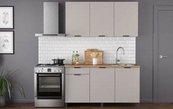 Кухонный гарнитур 1500 мм Венера кашемир ЛДСП (Олмеко) в Нижних Сергах - nizhnie-sergi.mebel-e96.ru