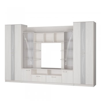 Стенка Венеция ясень белый (БТС) в Нижних Сергах - nizhnie-sergi.mebel-e96.ru