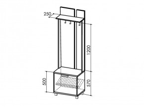 Вешалка 600 West Модуль 1 (Риннер) в Нижних Сергах - nizhnie-sergi.mebel-e96.ru