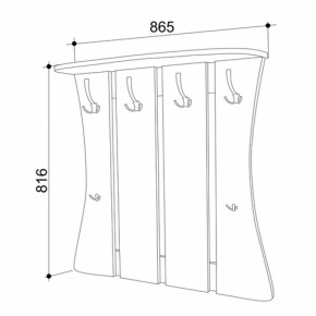 Вешалка Уют 2 (Мебельсон) в Нижних Сергах - nizhnie-sergi.mebel-e96.ru