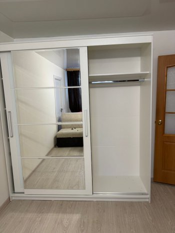 Шкаф-купе Крафт-6 белый ясень 2000 мм (БТС) в Нижних Сергах - nizhnie-sergi.mebel-e96.ru