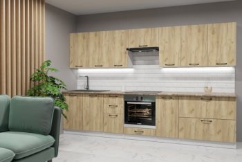 Кухонный гарнитур Янтарь 3000 мм (Герда) в Нижних Сергах - nizhnie-sergi.mebel-e96.ru