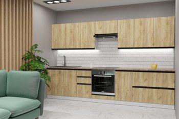 Кухонный гарнитур Янтарь экстра 3000 мм (Герда) в Нижних Сергах - nizhnie-sergi.mebel-e96.ru